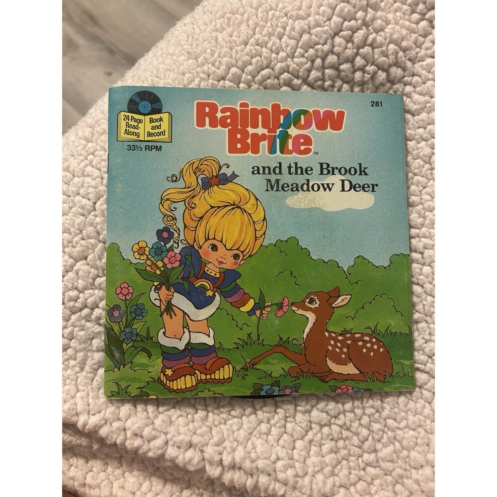 Vintage 80s Rainbow Brite Read Along Book & Record 1984 Retro Kids GUC